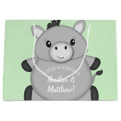 Donkey Baby shower Green Groot Cadeauzakje (Voorkant)