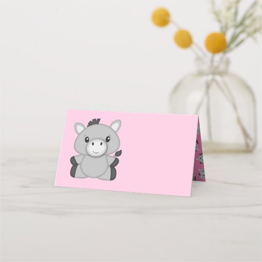 Donkey Baby shower Roze (Voorkant)