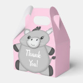 Donkey Baby shower Roze Bedankdoosjes (Achterkant)