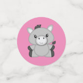 Donkey Baby shower Roze Confetti (Kleine voorkant)