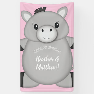 Donkey Baby shower Roze Spandoek