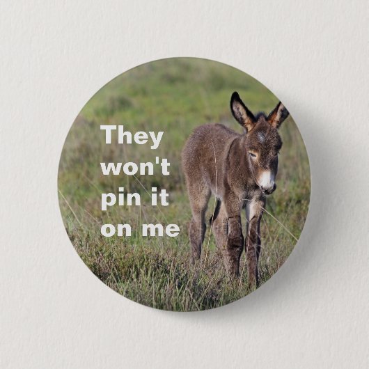 Donkey badge ronde button 5,7 cm (Voorkant)