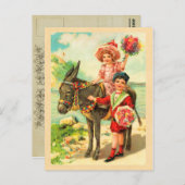  Donkey Birthday Briefkaart (Voorkant / Achterkant)