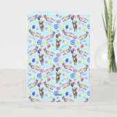 Donkey Birthday Card in Blue Kaart (Achterkant)