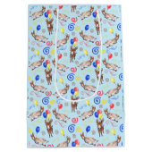 Donkey Birthday Gift Bag in Blue Medium Cadeauzakje (Achterkant)