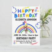 Donkey Birthday Invitation White (Debout devant)