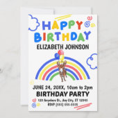 Donkey Birthday Invitation White (Devant)