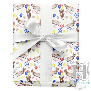 Donkey Birthday Wrapping Paper Cadeaupapier