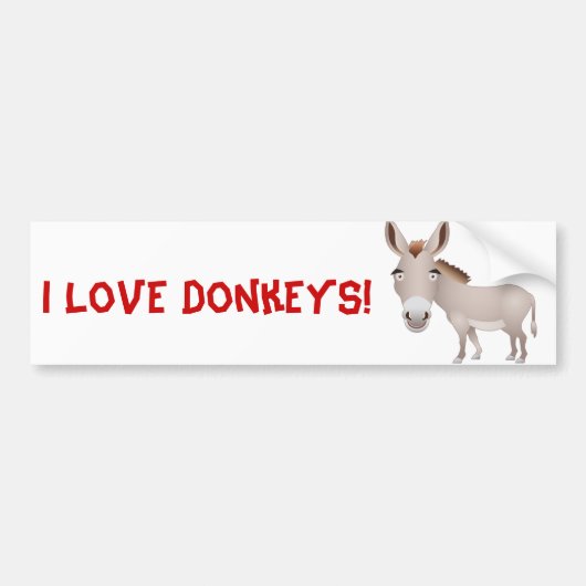 Donkey Bumpersticker (Voorkant)