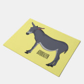 Donkey cartoon illustratie deurmat (Schuin)
