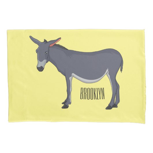 Donkey cartoon illustratie kussensloop (Voorkant)