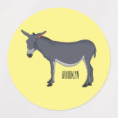 Donkey cartoon illustratie labels (Design 1)