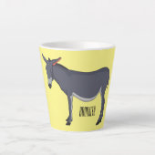 Donkey cartoon illustratie latte mok (Voorkant)