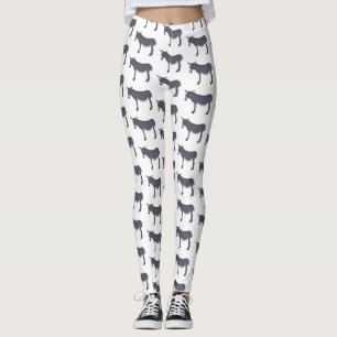 Donkey cartoon illustratie leggings