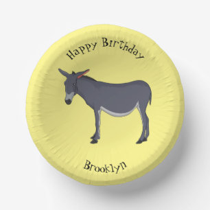 Donkey cartoon illustratie papieren kommen