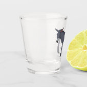 Donkey cartoon illustratie shot glas (Links)