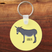Donkey cartoon illustratie sleutelhanger (Voorkant)