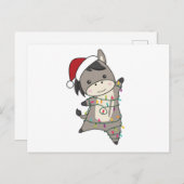 Donkey Christmas Donkeys Winter Animals Briefkaart (Voorkant / Achterkant)