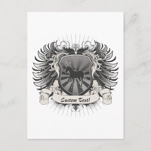 Donkey Crest Briefkaart (Voorkant)