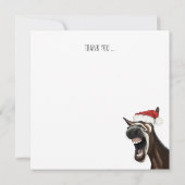 Donkey de Noël, cartes à Merci plat (Dos)