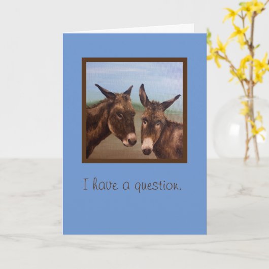 Donkey Double Kaart (Gele Bloem)