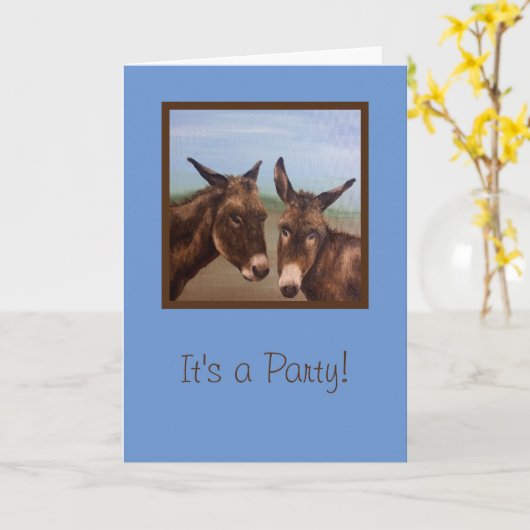 Donkey Double Kaart (Gele Bloem)