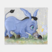 Donkey en Daisy Fleece Blanket (Voorkant (Horizontaal))