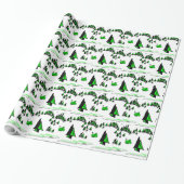 Donkey en kerstboom cadeaupapier (Uitgerold)