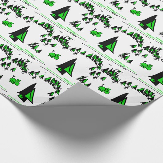 Donkey en kerstboom cadeaupapier (Hoek)