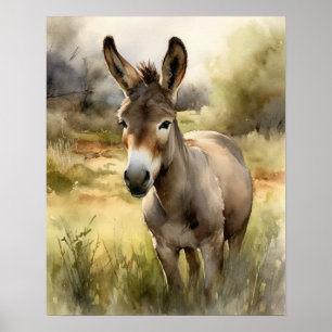 Donkey Farm Animal Art Imprimer Poster