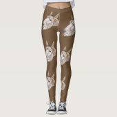 Donkey genaamd Carrots, bruin Leggings (Voorkant)