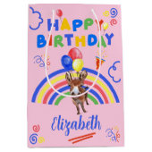 Donkey Gift Bag in Pink Medium Cadeauzakje (Voorkant)