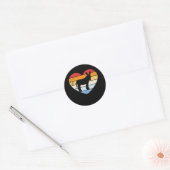 Donkey Heart Retro Ronde Sticker (Envelop)