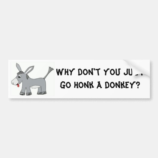Donkey Honk Bumpersticker (Voorkant)