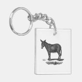  Donkey Illustration - Donkeys 1800 Sleutelhanger (Voorkant Links)
