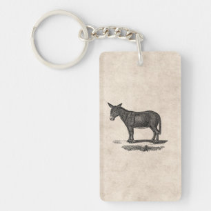  Donkey Illustration - Donkeys 1800 Sleutelhanger