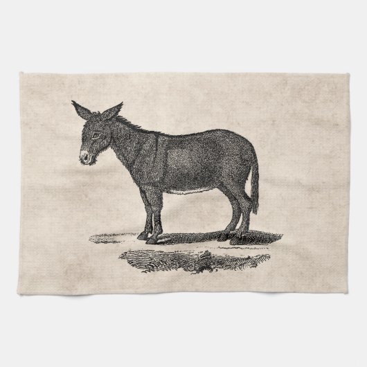  Donkey Illustration - Donkeys 1800 Theedoek (Horizontaal)