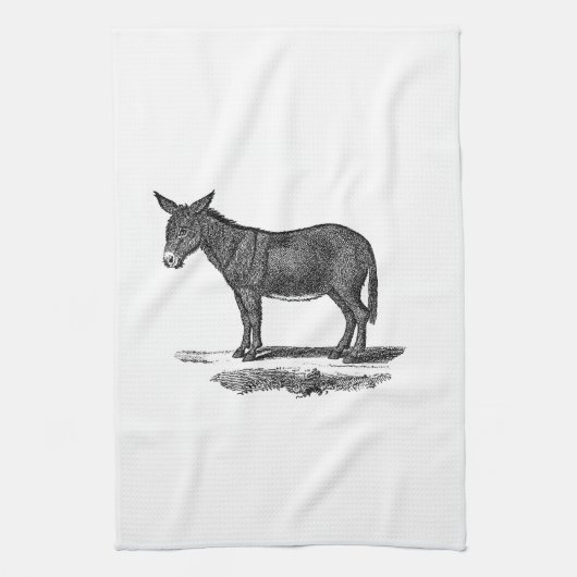 Donkey Illustration - Donkeys 1800 Theedoek (Verticaal)