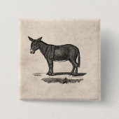 Donkey Illustration - Donkeys 1800 Vierkante Button 5,1 Cm (Voorkant)