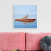 Donkey in een Riva 2010 Canvas Afdruk (Insitu (Woonkamer))