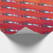 Donkey kerst op groen cadeaupapier (Hoek)