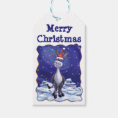 Donkey Kerstmis Cadeaulabel (Voorkant)
