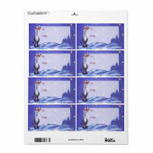 Donkey Kerstmis Etiket (Full Sheet)