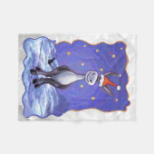 Donkey Kerstmis Fleece Deken (Voorkant (Horizontaal))