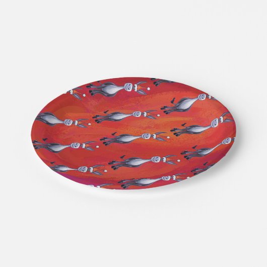 Donkey Kerstmis Papieren Bordje (Gekanteld)