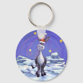 Donkey Kerstmis Sleutelhanger (Voorkant)