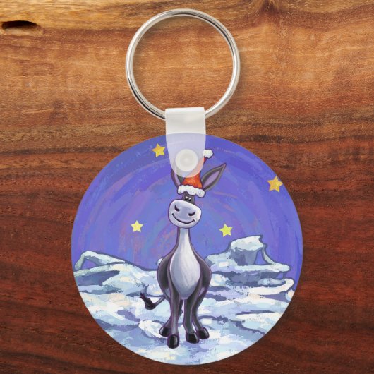 Donkey Kerstmis Sleutelhanger (Voorkant)