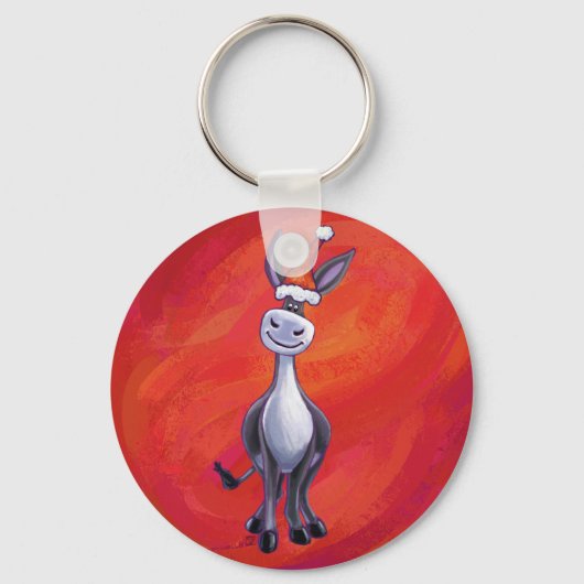 Donkey Kerstmis Sleutelhanger (Voorkant)