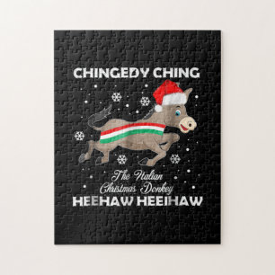 Donkey Lover Gift Happy Donkey Merry Kerstmis Legpuzzel