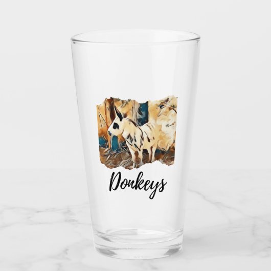 Donkey Lover Glass tumbler (Voorkant)